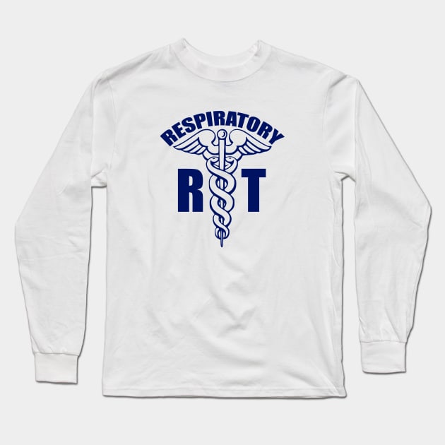 Respiratory Therapist Therapy RT Caduceus Long Sleeve T-Shirt by BDAZ